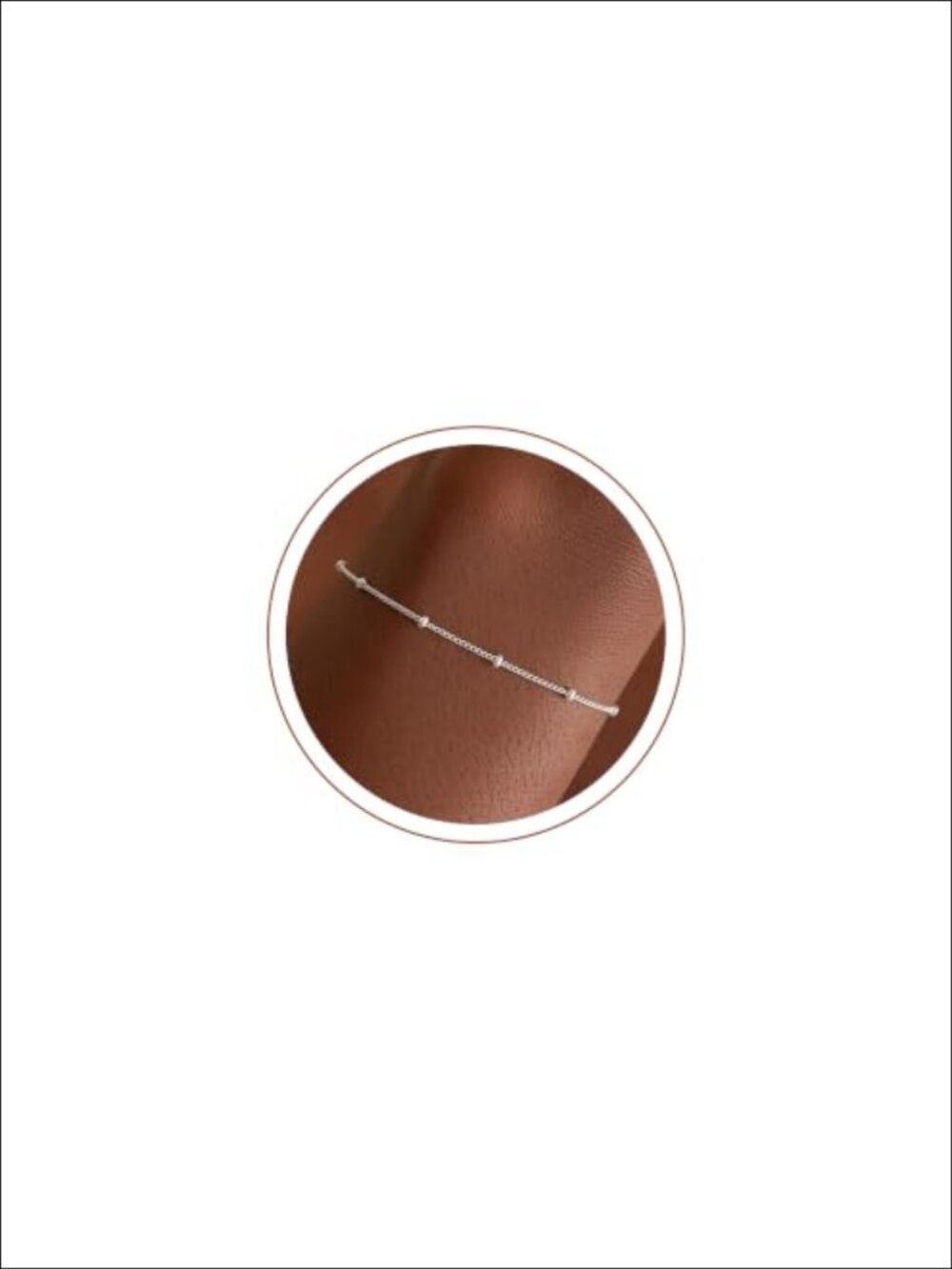 S925 Sterling Silver 1.2mm Bead Chain Bracelet for Women